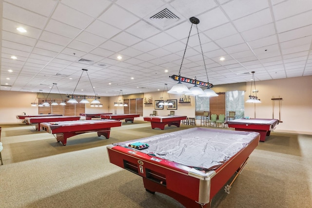 15365 Lakes Of Delray Blvd Unit 106, Delray Beach, FL 33484 - game room featuring billiards table, carpet flooring, and baseboards