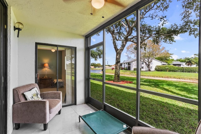 15365 Lakes Of Delray Blvd Unit 106, Delray Beach, FL 33484 - sunroom / solarium with a ceiling fan