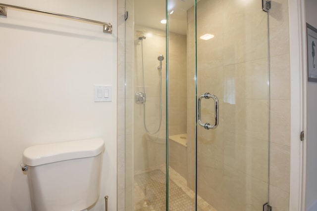 3230 S Ocean Blvd Unit D511, Palm Beach, FL 33480 - full bathroom featuring a stall shower and toilet