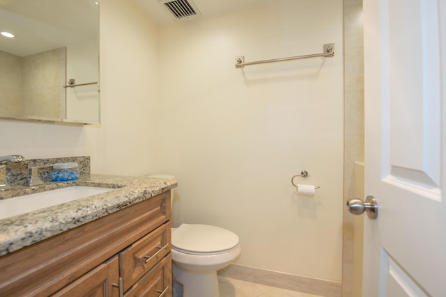 3230 S Ocean Blvd Unit D511, Palm Beach, FL 33480 - bathroom featuring tile patterned floors, vanity, toilet, recessed lighting, and baseboards