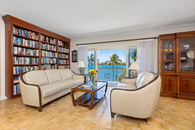 250 Bradley Pl Unit 408, Palm Beach, FL 33480 - sitting room with crown molding