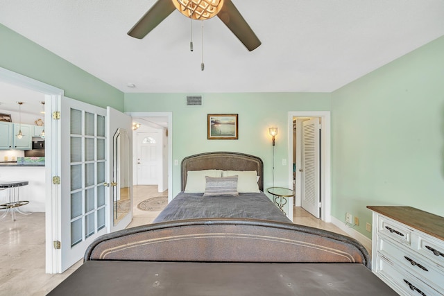 711 NE Harbour Ter Unit 4120, Boca Raton, FL 33431 - bedroom featuring a ceiling fan