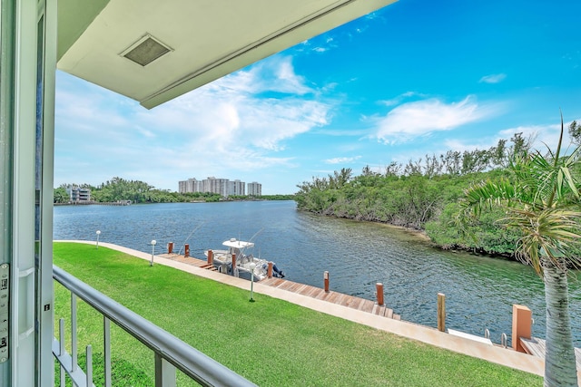 711 NE Harbour Ter Unit 4120, Boca Raton, FL 33431 - water view with a dock