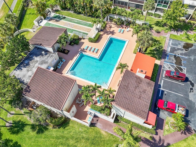 2538 Boundbrook Dr S Unit 140, West Palm Beach, FL 33406 - drone / aerial view of a pool