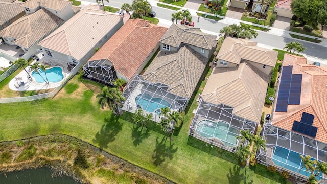 7897 Monarch Ct, Delray Beach, FL 33446 - aerial perspective of suburban area featuring a pool