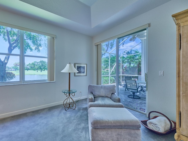 5455 S Fountains Dr S, Lake Worth, FL 33467 - sitting room with carpet floors and baseboards