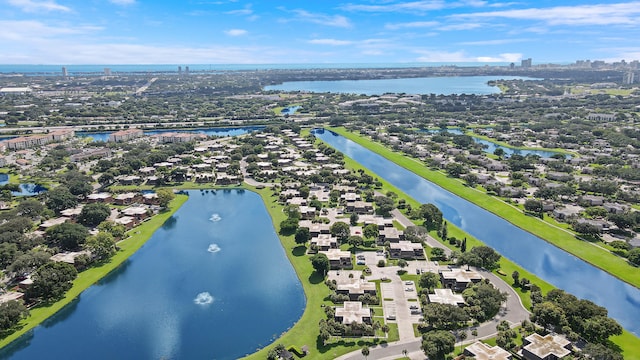 aerial view of a large body of water