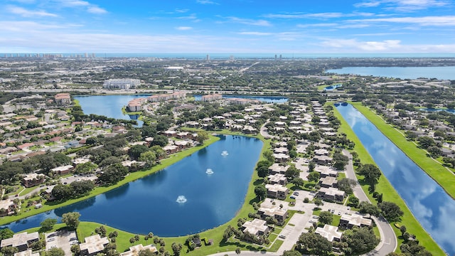 bird's eye view of a large body of water