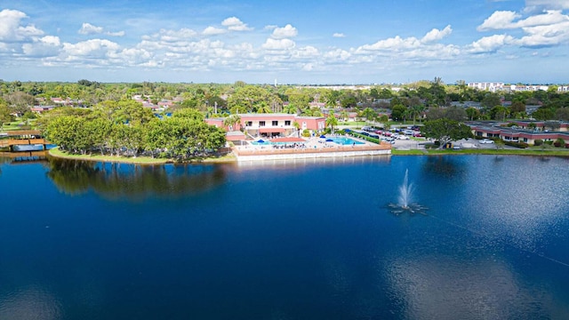 aerial view of a large body of water