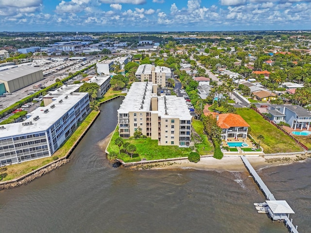 896 N Federal Hwy Unit 121, Lantana, FL 33462 - drone / aerial view of a large body of water and apartment complex / building