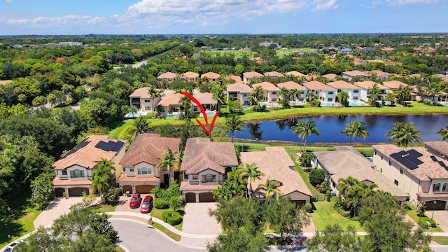 8979 Little Falls Way, Delray Beach, FL 33446 - aerial perspective of suburban area featuring a nearby body of water