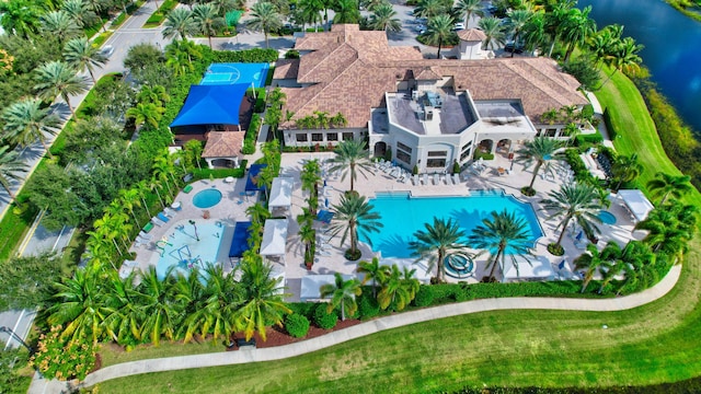 8979 Little Falls Way, Delray Beach, FL 33446 - aerial view of property and surrounding area with a pool