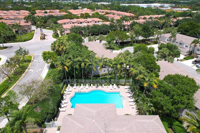4718 NW 59th Mnr, Coconut Creek, FL 33073 - aerial perspective of suburban area featuring a pool area
