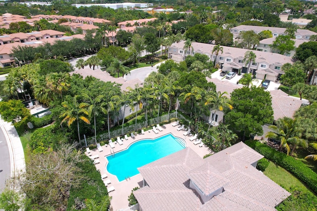 4718 NW 59th Mnr, Coconut Creek, FL 33073 - aerial perspective of suburban area featuring a pool