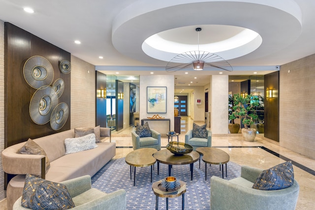 901 E Camino Real Unit 7C, Boca Raton, FL 33432 - building lobby featuring recessed lighting