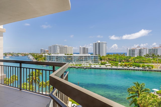 901 E Camino Real Unit 7C, Boca Raton, FL 33432 - balcony with a water view and a view of city
