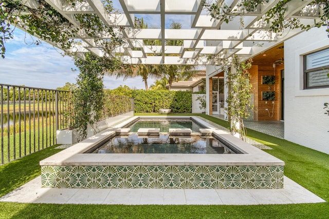 16323 Pantheon Pass, Delray Beach, FL 33446 - view of yard with an in-ground hot tub