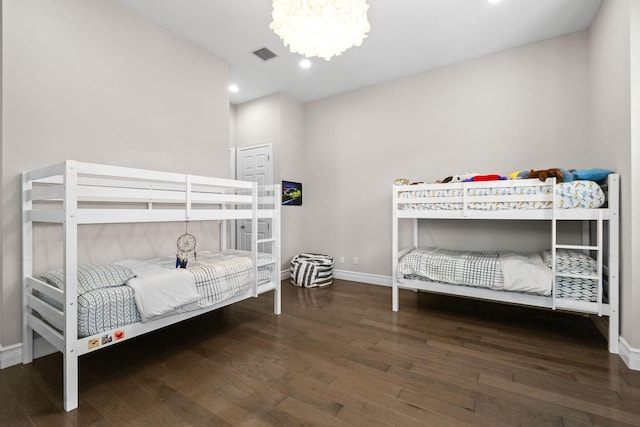 16323 Pantheon Pass, Delray Beach, FL 33446 - bedroom featuring wood finished floors, baseboards, a chandelier, and recessed lighting