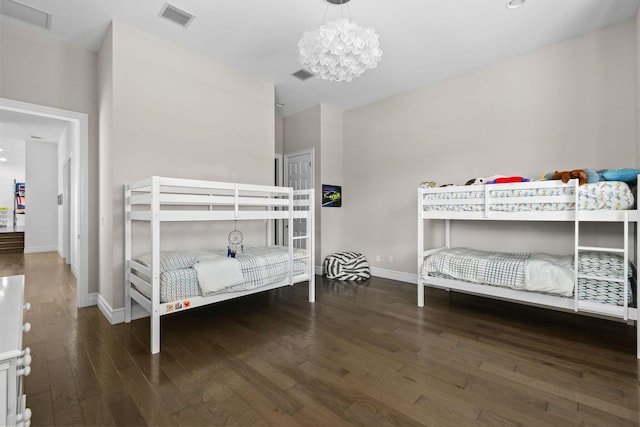 16323 Pantheon Pass, Delray Beach, FL 33446 - bedroom with wood finished floors, a chandelier, and baseboards