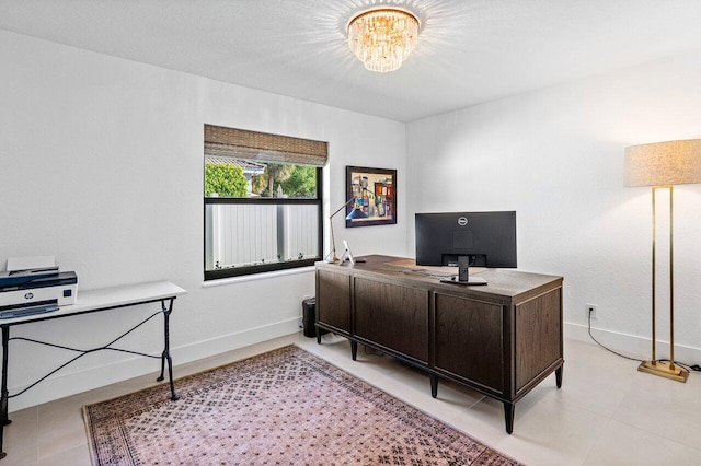 1175 Sea Grape Cir, Delray Beach, FL 33445 - office space with a chandelier and baseboards