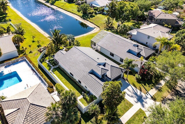 1175 Sea Grape Cir, Delray Beach, FL 33445 - drone / aerial view of a large body of water and a pool