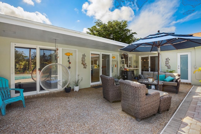 view of patio / terrace featuring an outdoor hangout area