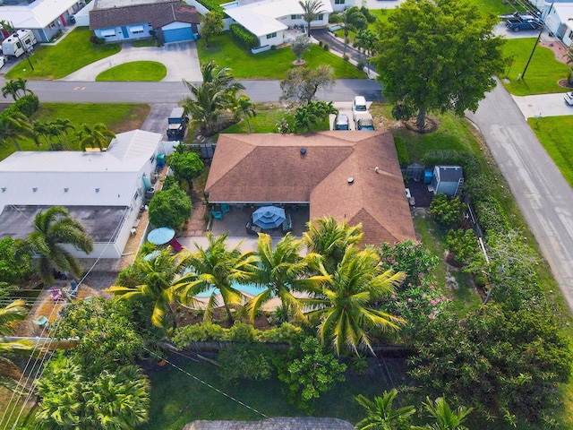 aerial view of residential area