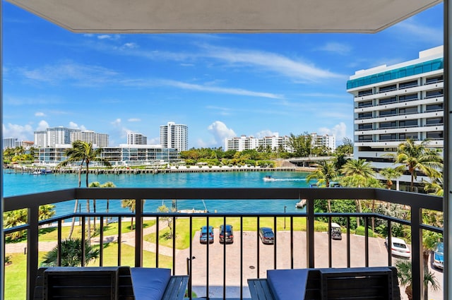901 E Camino Real Unit 4C, Boca Raton, FL 33432 - balcony with a water view and a view of city