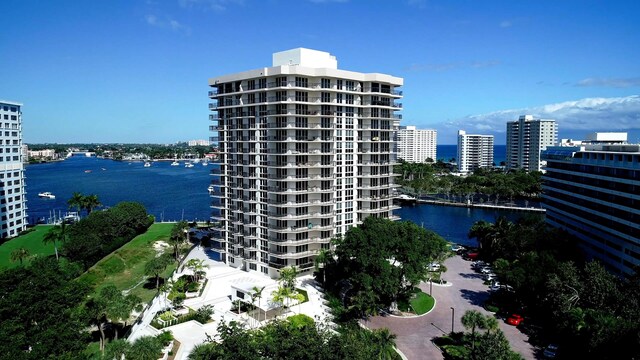 901 E Camino Real Unit 4C, Boca Raton, FL 33432 - view of apartment building / complex featuring a water view and a city view