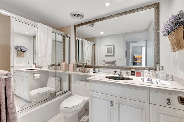 903 Bridgewood Pl, Boca Raton, FL 33434 - full bathroom with toilet, vanity, and recessed lighting