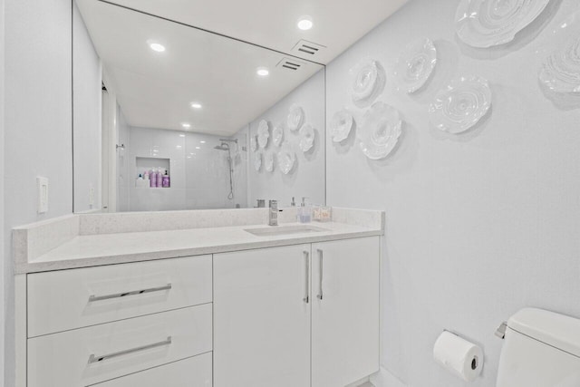 5500 NW 2nd Ave Unit 414, Boca Raton, FL 33487 - full bath featuring toilet, recessed lighting, vanity, and a shower