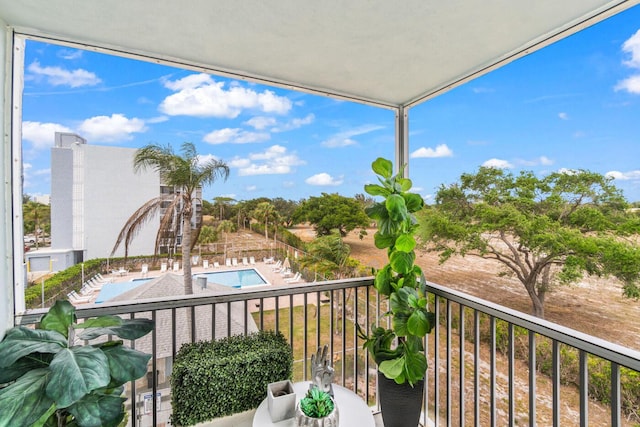 5500 NW 2nd Ave Unit 414, Boca Raton, FL 33487 - balcony featuring view of pool area
