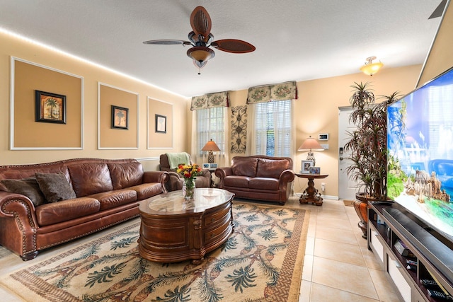 2149 SE Grand Dr, Port Saint Lucie, FL 34952 - living area featuring ceiling fan and light tile patterned floors