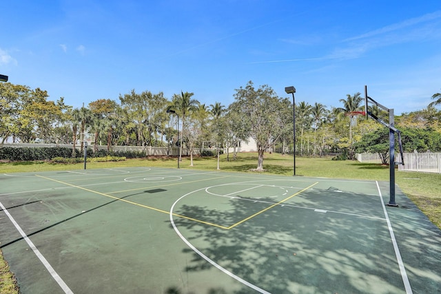 view of basketball court with community basketball court