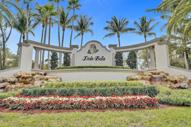 view of community sign