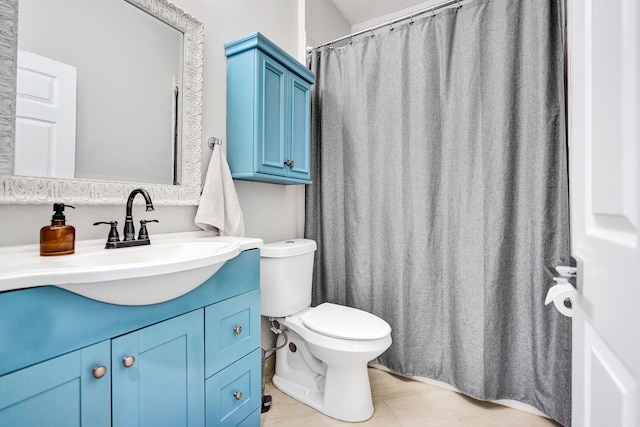 full bathroom with vanity and toilet