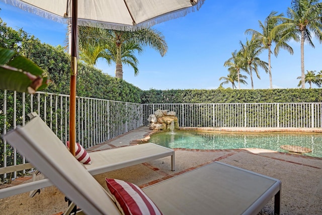 view of pool with a patio area