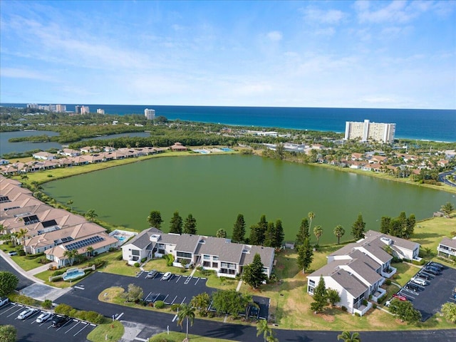 bird's eye view of a large body of water