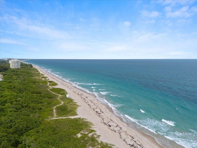 water view featuring local beach