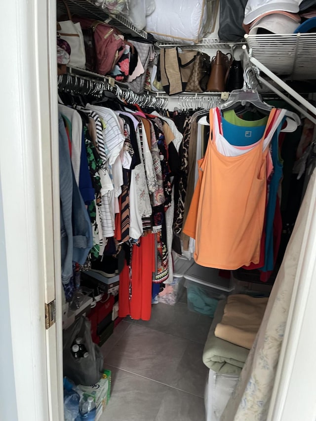 view of walk in closet
