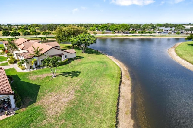 aerial view of a large body of water