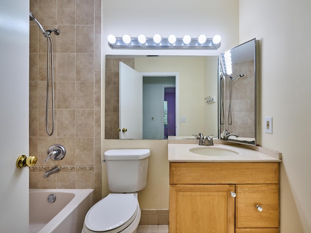 151 Meadows Dr, Boynton Beach, FL 33436 - full bath with toilet, bathtub / shower combination, vanity, and tile patterned flooring