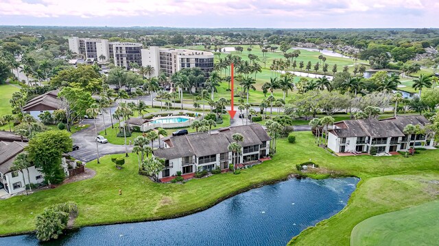 5218 Fountains Dr S Unit 206, Lake Worth, FL 33467 - drone / aerial view of a nearby body of water and a golf course