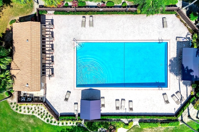 8735 Boca Glades Blvd W Unit D, Boca Raton, FL 33434 - view from above of property with a pool area