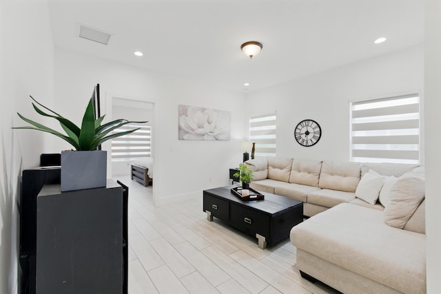 622 Parsons Way, Deerfield Beach, FL 33442 - living area featuring recessed lighting and baseboards