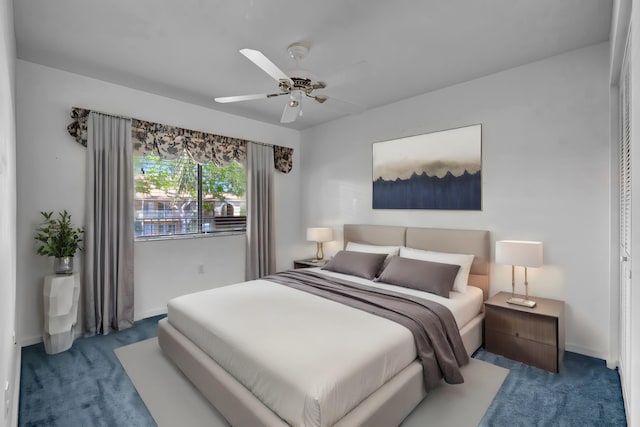 5952 Regal Glen Dr Unit 204, Boynton Beach, FL 33437 - carpeted bedroom with baseboards and a ceiling fan