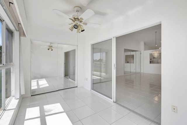 5952 Regal Glen Dr Unit 204, Boynton Beach, FL 33437 - unfurnished room with ceiling fan and tile patterned floors