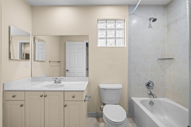 9226 Dupont Pl, Wellington, FL 33414 - full bath with toilet, vanity, tub / shower combination, and baseboards