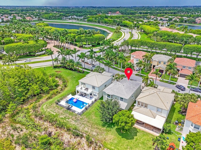 9226 Dupont Pl, Wellington, FL 33414 - aerial view of residential area with a nearby body of water and a pool area