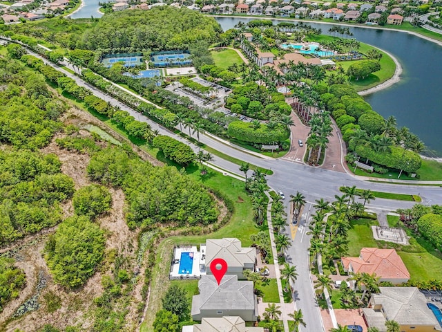 9226 Dupont Pl, Wellington, FL 33414 - aerial overview of property's location featuring a pool and a large body of water